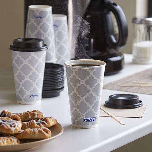 Hefty Hot Cups - Coffee and Danish