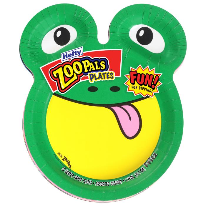 Hefty Zoo Pals plates package