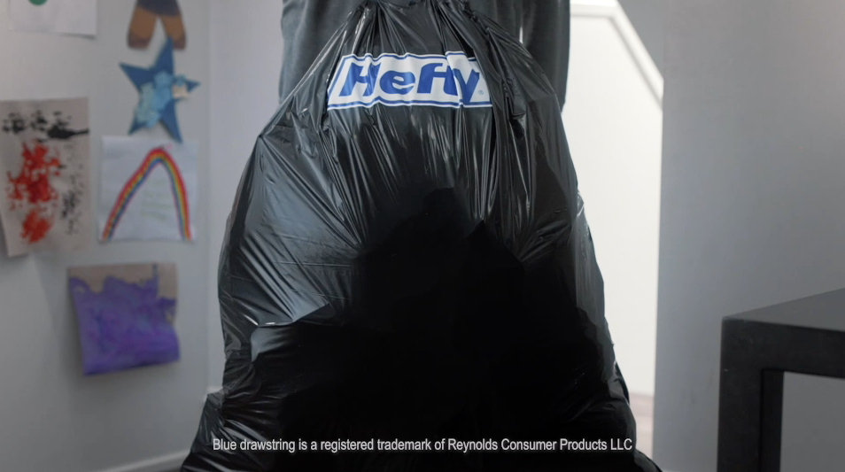 Hefty Steel Custom Fit L Size Drawstring Trash Bags, Black, Unscented, 14.5  Gallon, 50 Count 