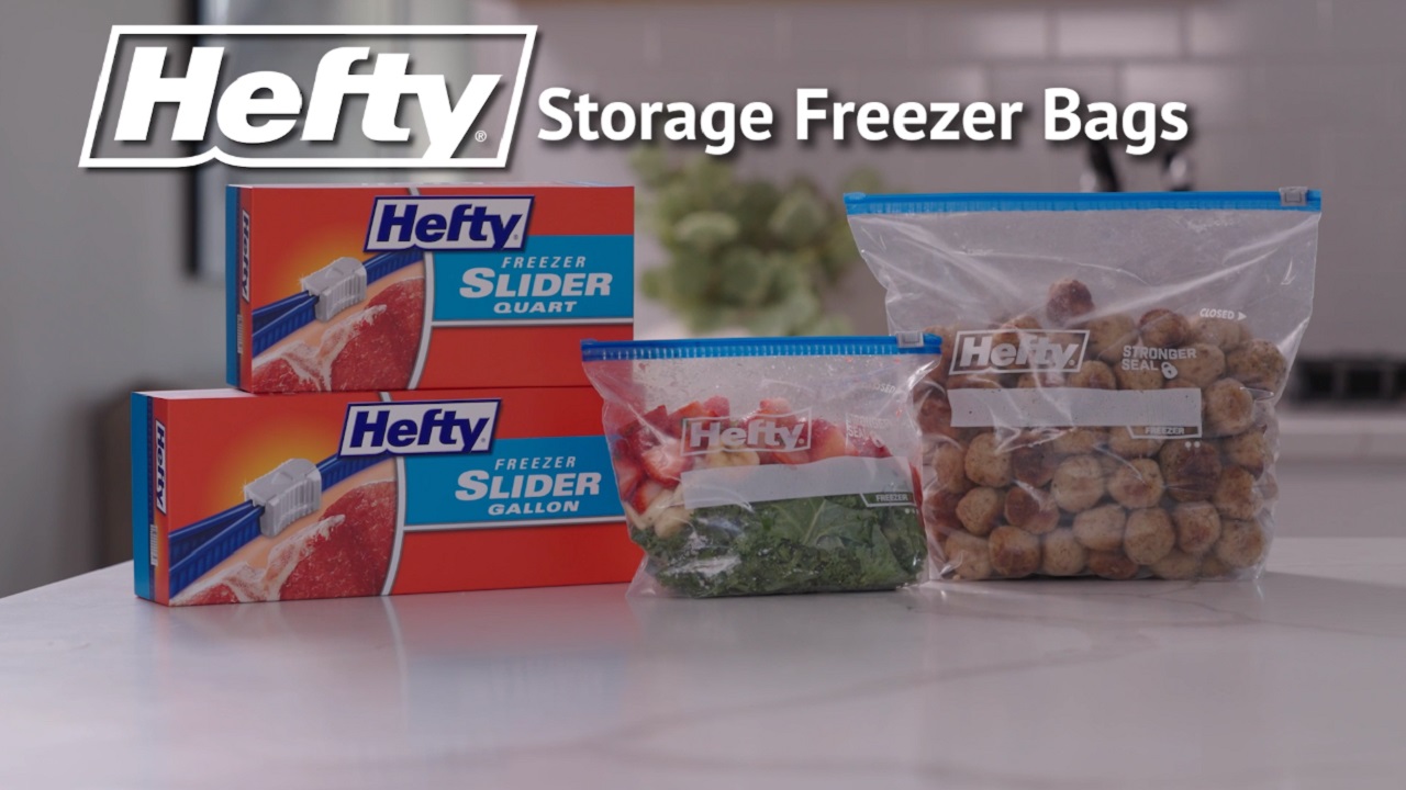 Hefty Slider Freezer Storage Bags, Gallon Size, 25 Count (Pack of 9), 225  Total