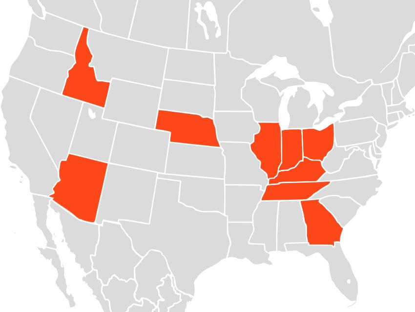 renew communities highlighted on map