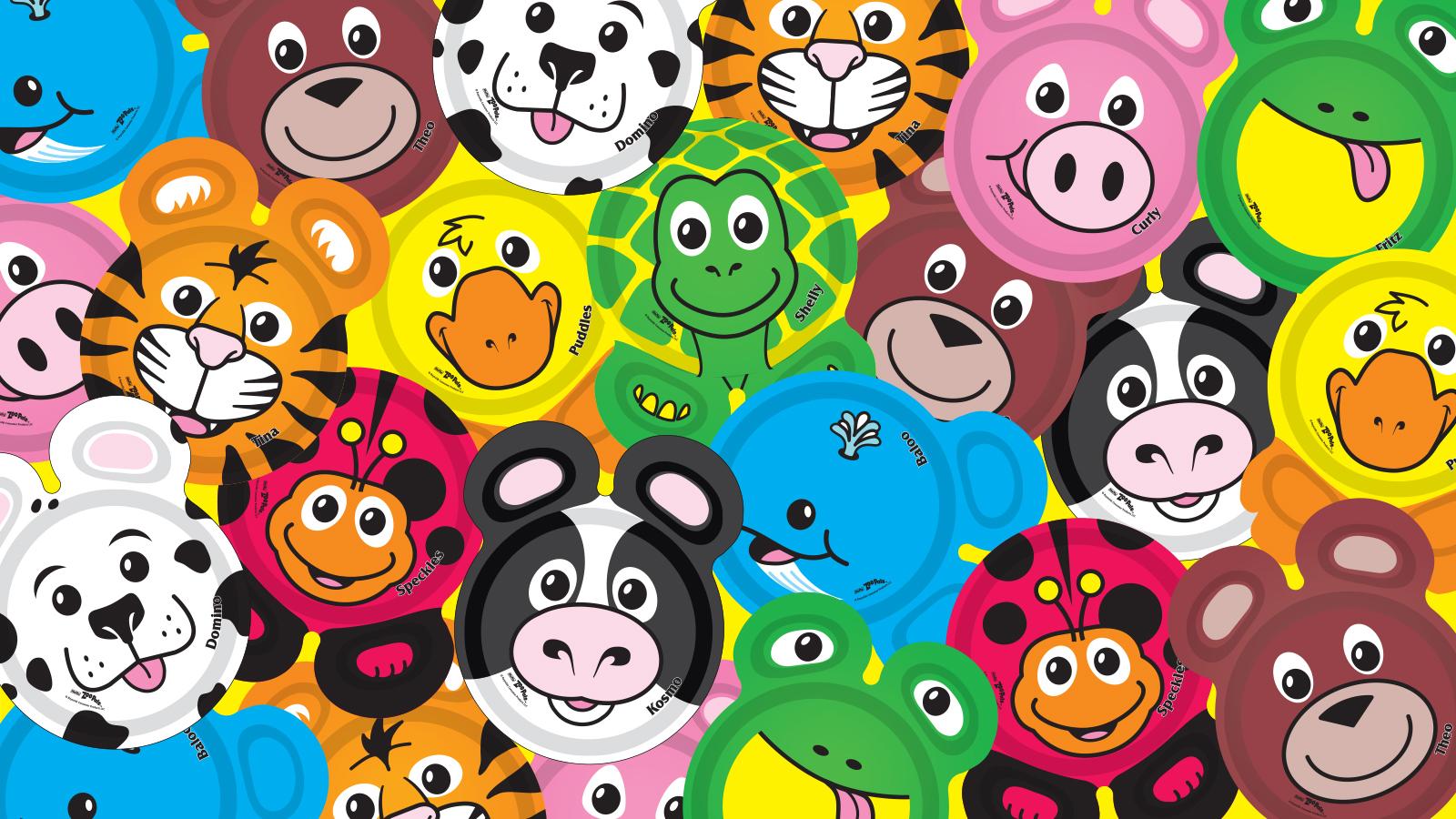 Hefty Zoo Pals Party Edition Paper Plates for Kids, Assorted Animal Designs  x 2