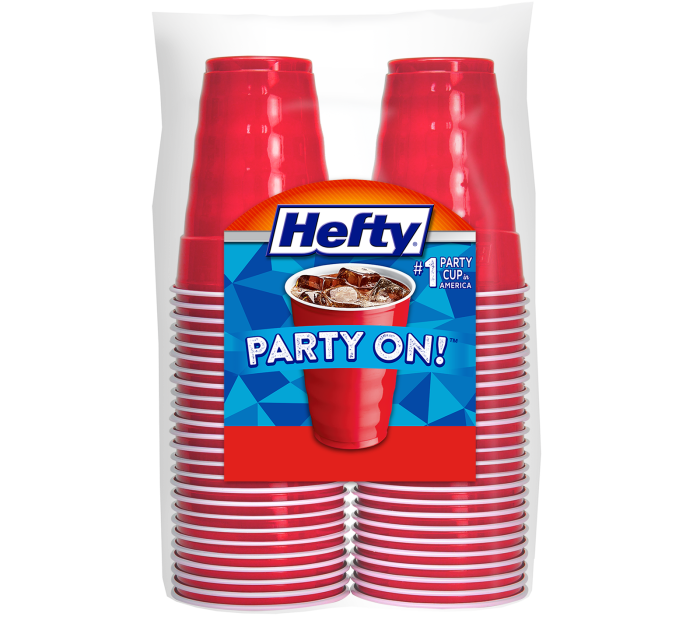 16-Ounce Plastic Party Cups in Red (50 Pack) Disposable Plastic Cups  Recyclable Red Cups with
