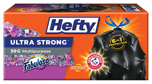 Hefty Ultra Strong Tall Kitchen Drawstring Trash Bags - Clean Burst Scent -  13 Gallon - 50ct : Target