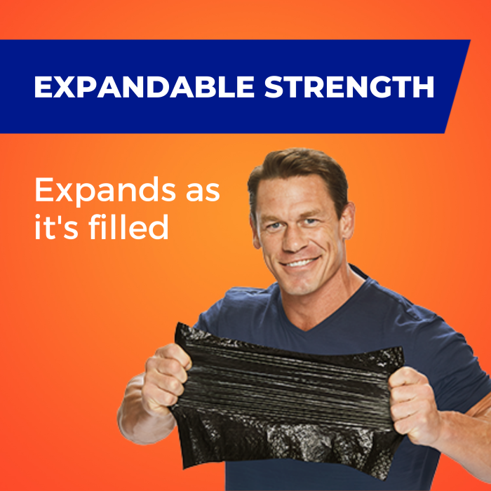 Hefty Ultra Strong LBB Expands as it's filled