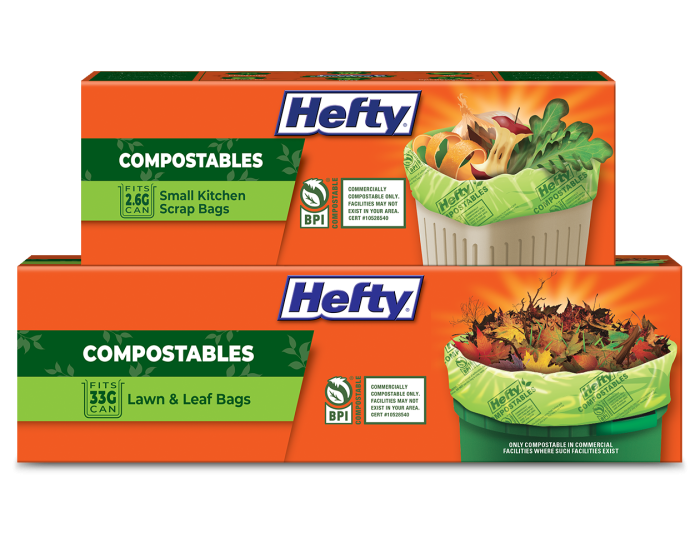 Hefty® 00E52001 - 12 Pieces 13 gal Green Compostable Kitchen Scrap