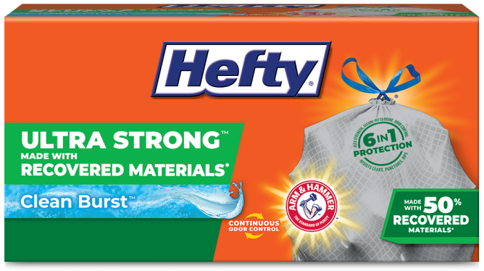 Hefty Ultra Strong Clean Burst Scent Trash Bags