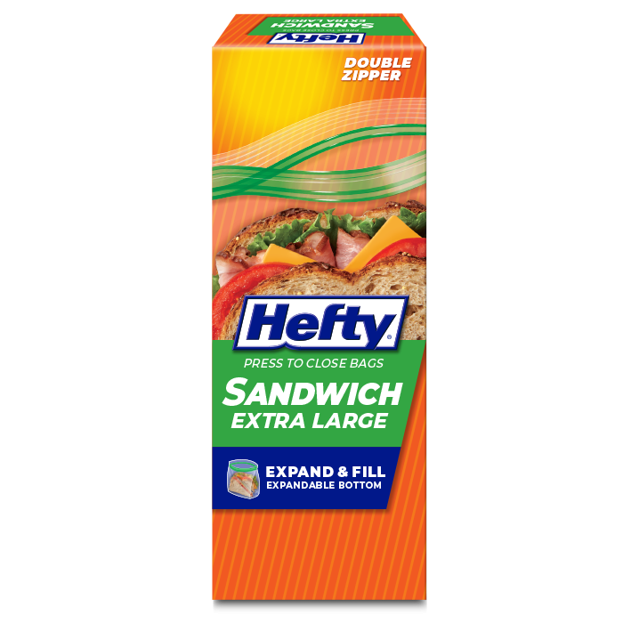 Hefty® Press to Close Sandwich XL Bags