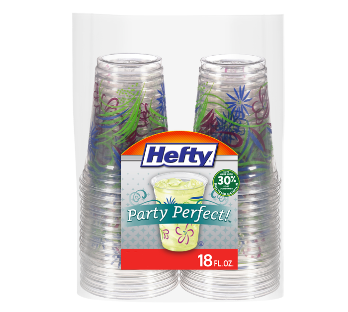 Hefty Party Perfect Printed Cup - 18oz Flower Print