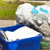 hefty recycling bags clear